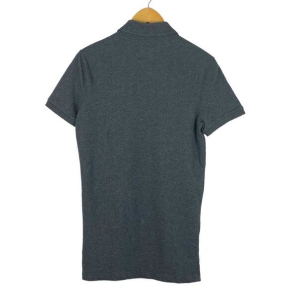 Abercrombie & Fitch Men's Gray Short Sleeve Logo Muscle Polo Shirt US S - Picture 2 of 6
